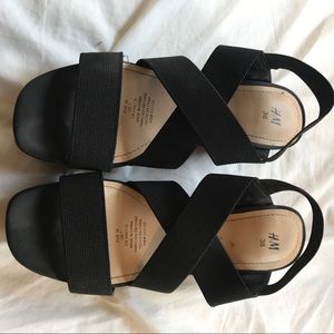 Strappy Black Platform Sandals